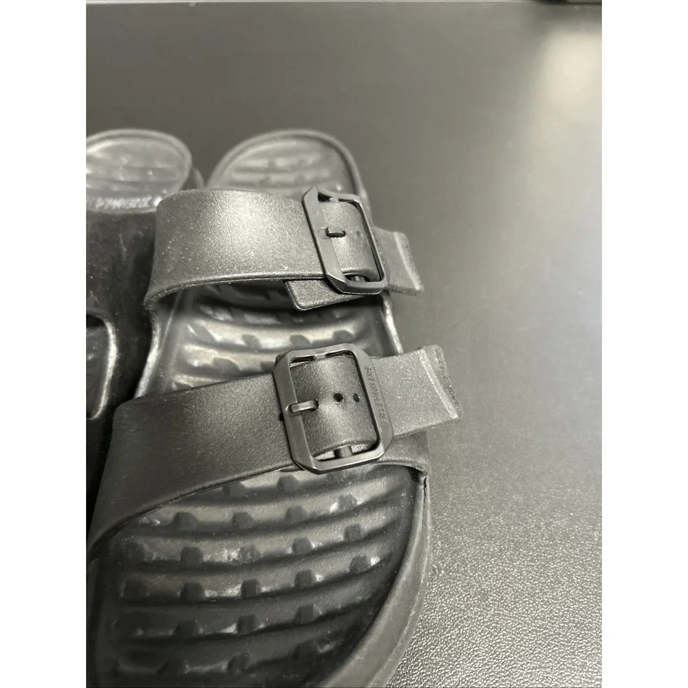 Thermarest Men's 13 Black Slide Slip On Sandals Waterproof Comfort Travel Buckle
